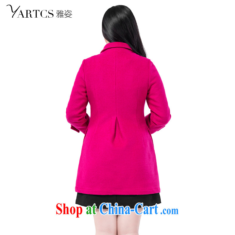 Colorful, larger women 2014 winter jacket Korean lapel double-Mao jacket? T-shirt girl H 1006 black 5 XL, Jacob (yartcs), online shopping