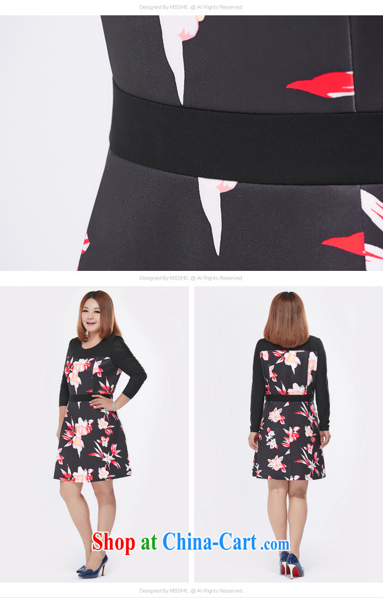 MsShe XL women spring 2015 new thick mm sweet stamp collection waist graphics thin style dress suit 2279 4 XL pictures, price, brand platters! Elections are good character, the national distribution, so why buy now enjoy more preferential! Health