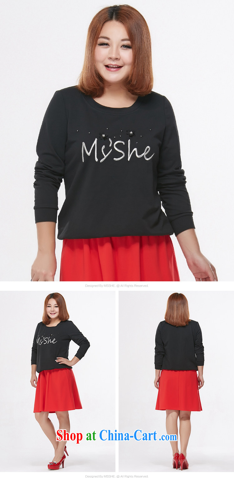 MSSHE XL ladies stylish lounge with solid color solid T shirt T-shirt beauty clearance 2153 black 6 XL pictures, price, brand platters! Elections are good character, the national distribution, so why buy now enjoy more preferential! Health