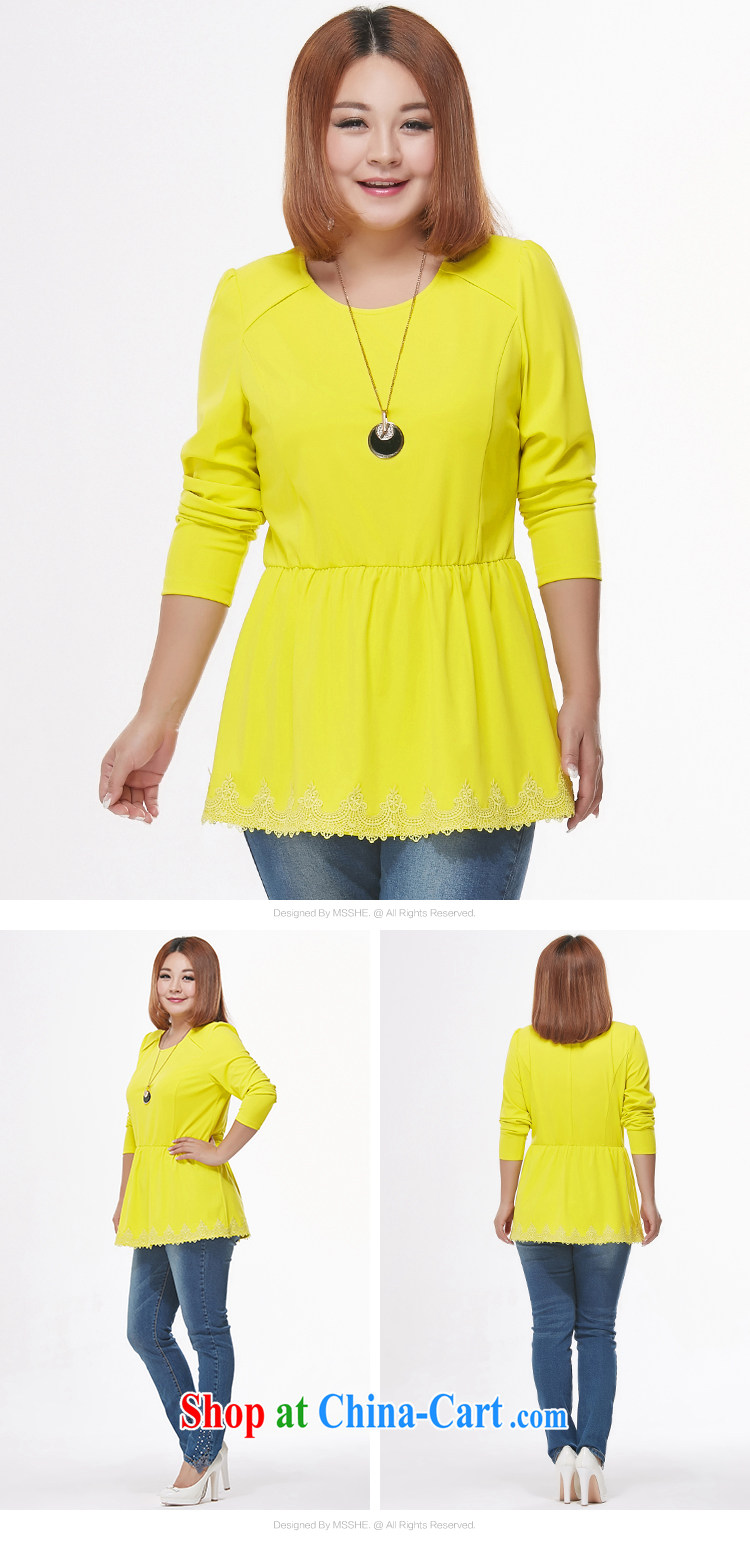 MsShe XL female new sweet, long T-shirt clearance 2206 yellow 3 XL is largely code pictures, price, brand platters! Elections are good character, the national distribution, so why buy now enjoy more preferential! Health
