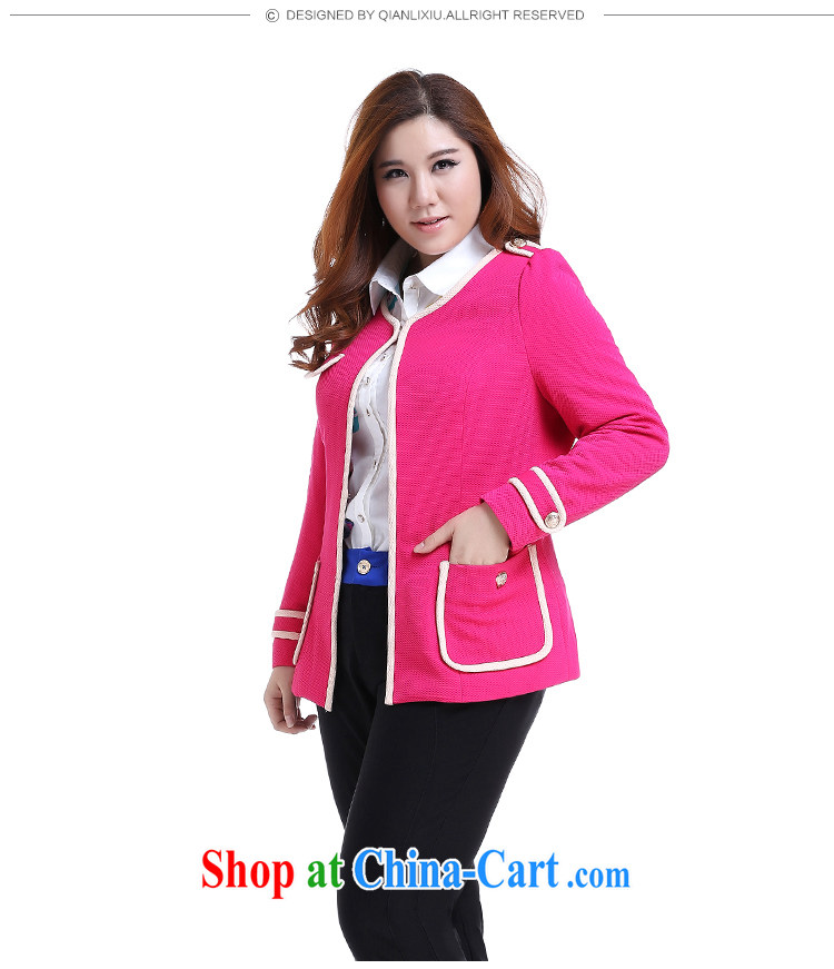 Slim LI Sau 2014 autumn and winter new, larger female round-collar hit pack edge small fragrant wind jacket Q of 6257 red L pictures, price, brand platters! Elections are good character, the national distribution, so why buy now enjoy more preferential! Health