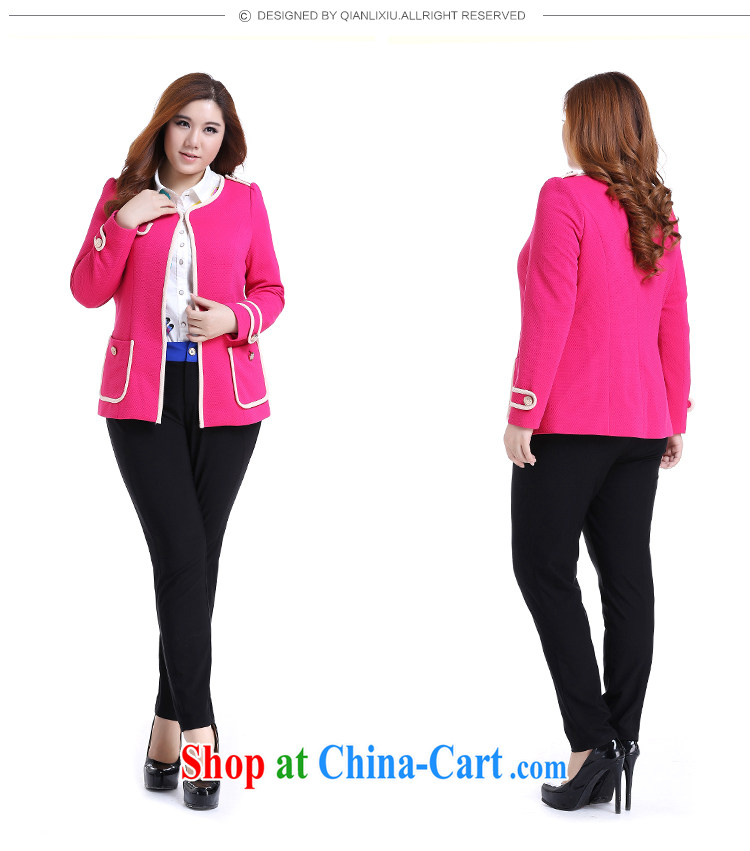 Slim LI Sau 2014 autumn and winter new, larger female round-collar hit pack edge small fragrant wind jacket Q of 6257 red L pictures, price, brand platters! Elections are good character, the national distribution, so why buy now enjoy more preferential! Health
