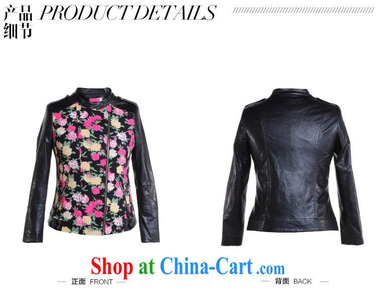 Slim LI Sau 2014 autumn and winter new, larger female stamp PU jackets leisure motorcycle street wind women jacket Q 6281 black XL pictures, price, brand platters! Elections are good character, the national distribution, so why buy now enjoy more preferential! Health