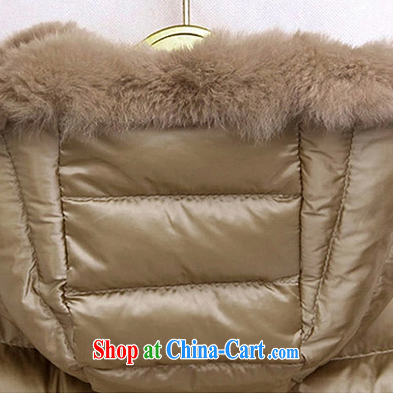 Special Offers clearance does not return is not-for-winter female new European and American and Ho Kim and ventricular hypertrophy, A Field Graphics thin hair collar cap feather cotton cotton suit jacket 1485 and Ho Kim 5 XL, Dan Jie Shi (DANJIESHI), online shopping