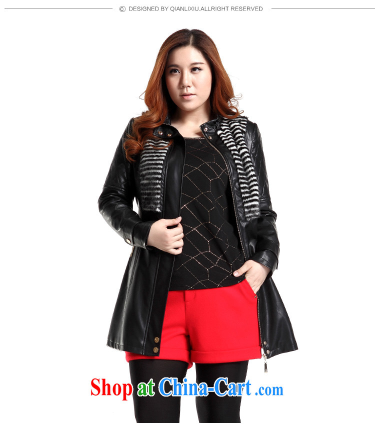Slim LI Sau 2014 autumn new large, stylish girl decor, leather jacket motorcycle wash water PU leather jacket (the belt) Q 6630 black XL pictures, price, brand platters! Elections are good character, the national distribution, so why buy now enjoy more preferential! Health