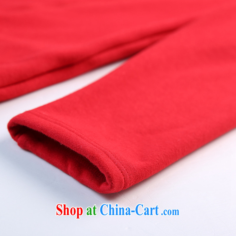 Slim LI Sau 2014 autumn and winter new, larger female thermal underwear thicken the lint-free cloth with autumn autumn clothes pants Q qiguang handed over 6766 red 2 XL, slim Li-su, and the online shopping