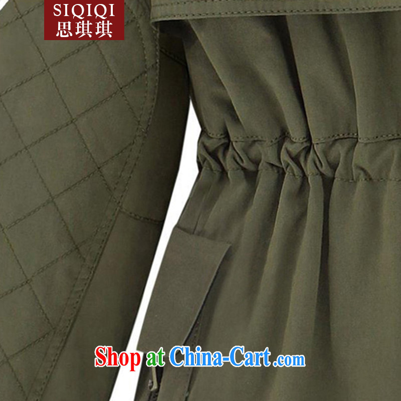 The Qi Qi (SIQIQI) Autumn 2014 new Europe and America, the code for the election campaign, the gross for thick cotton suit two-piece MF 1018 army green 3XL, Qi Qi (SIQIQI), online shopping