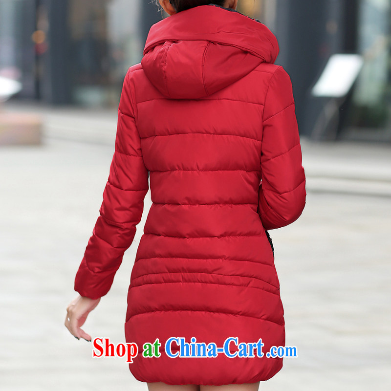 The line spend 2014 New Wave, stamp duty, long, large, quilted coat Korean thicken the code jacket S 1567 - 4 red 3 XL, sea routes, and shopping on the Internet