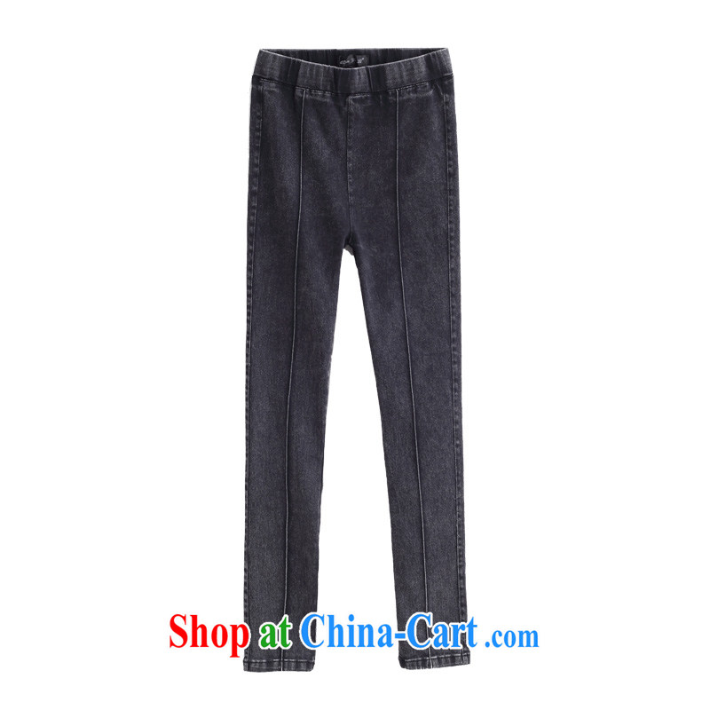 Land is still the Yi 2014 autumn and winter, the Korean lady 100 ground XL thick MM thick sister wash water stretch cotton pants, Ms. spring solid pants picture color XXXXL, land is still the garment, shopping on the Internet