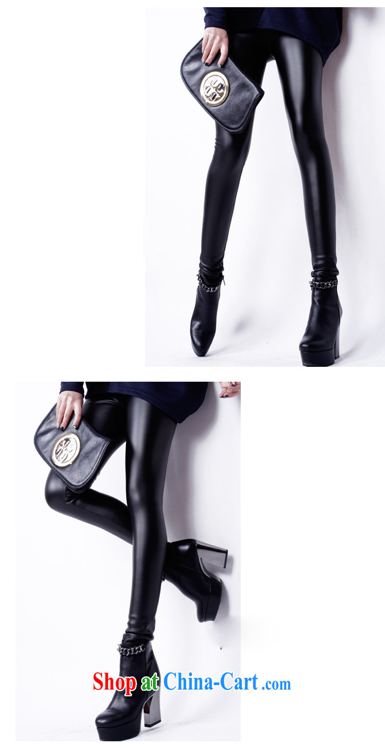 Kaixin Connie 2014 autumn and winter new Korean thick MM graphics thin the lint-free cloth tight trousers leather pants pants solid light-sensing carbon black leather pants 6 XL pictures, price, brand platters! Elections are good character, the national distribution, so why buy now enjoy more preferential! Health