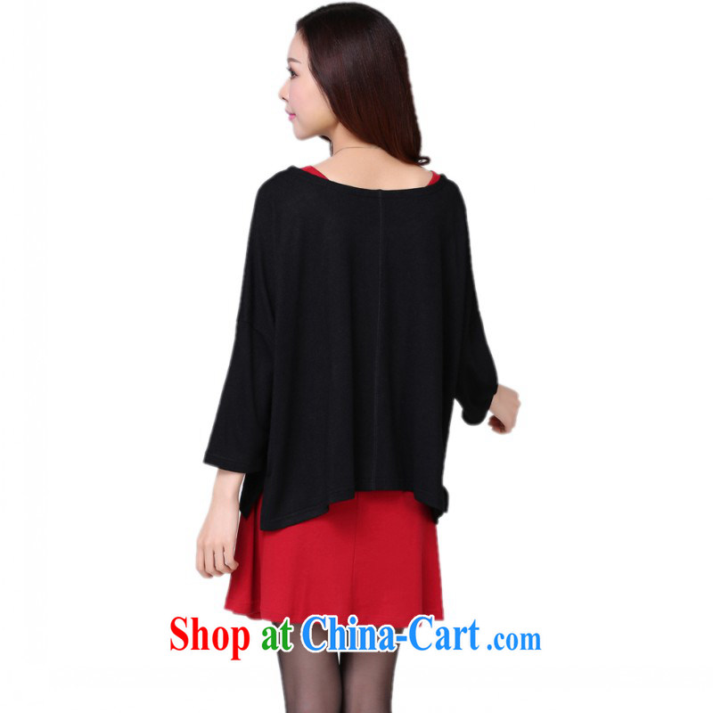 Constitution, colorful package mail female loose, cotton balls dresses and indeed intensify, stylish bat sleeves 2-Piece vest skirt solid collision Color Lounge 7 cuff red 4 XL approximately 180 - 200 jack, constitution, Jacob (QIANYAZI), online shopping