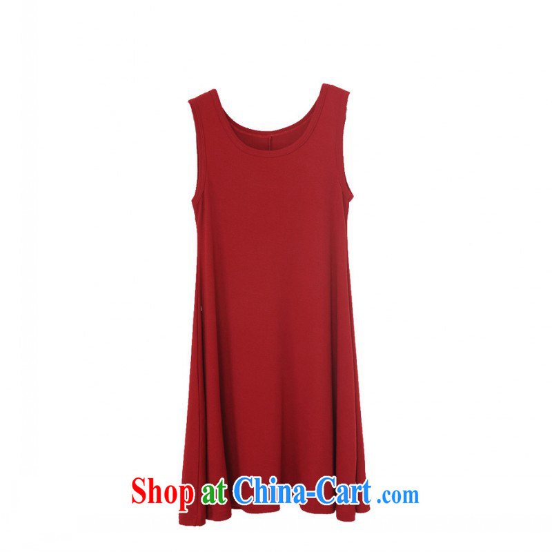 Constitution, colorful package mail female loose, cotton balls dresses and indeed intensify, stylish bat sleeves 2-Piece vest skirt solid collision Color Lounge 7 cuff red 4 XL approximately 180 - 200 jack, constitution, Jacob (QIANYAZI), online shopping