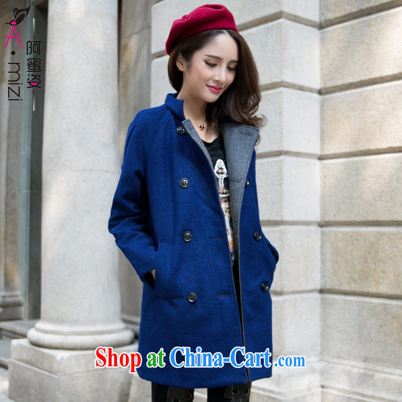 The honey beauty mm thick larger female winter clothing double-double-cap long quilted thick wool that the coat jacket 9317 dark blue 6 XL, honey, and, shopping on the Internet