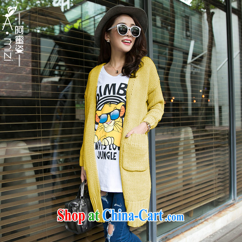 The honey beauty thick MM new autumn and the Korean version knitting video thin beauty larger thick long sweater jacket cardigan women 9319 Kang Wong code are code recommendations 105 160, the honey, and the Code women's clothing, and shopping on the Internet