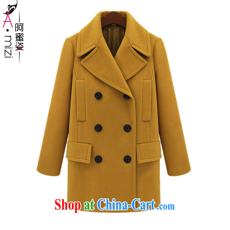 The honey and diverse expertise MM new winter clothing double-long in temperament, graphics thin windbreaker gross? What about coat-jacket women 9316 Kang yellow 5 XL, honey, and, shopping on the Internet