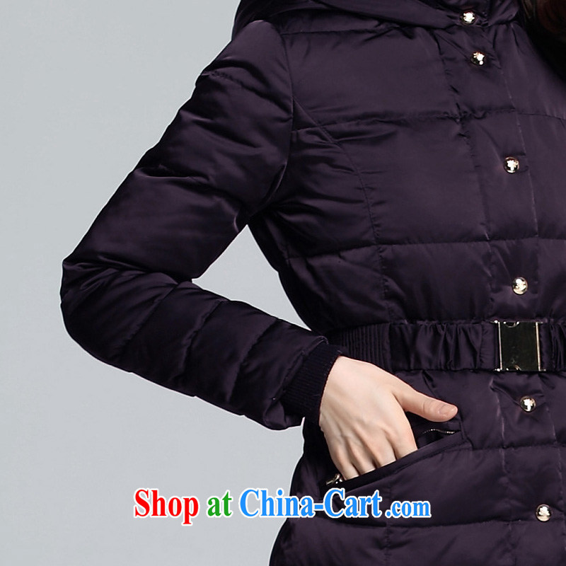 Constitution and new Korean version 2015 XL is indeed, women's clothing, collar waist buckle decor beauty jacket thick sister long-sleeved thick-purple to reference brassieres option, or the customer, constitution, and shopping on the Internet
