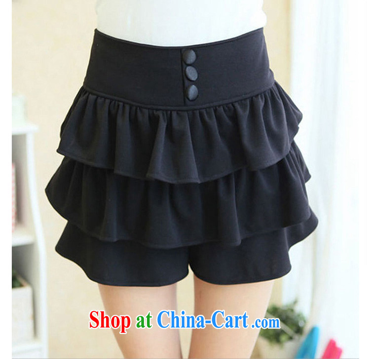 Loose the code body skirt 2015 summer shorts 200 Jack high waist stretch thick girls pants wide leg and indeed intensify cake thick mm short skirts pants black 3 XL code (weight 160 - 180) pictures, price, brand platters! Elections are good character, the national distribution, so why buy now enjoy more preferential! Health