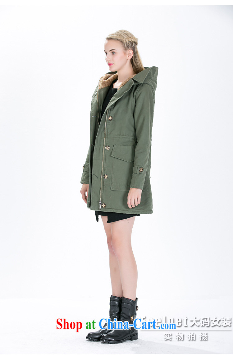 feelnet Korean girls 2015 new large, thick mm autumn and winter, the largest in Europe and America, wind jacket 1492 army green code 5 XL pictures, price, brand platters! Elections are good character, the national distribution, so why buy now enjoy more preferential! Health