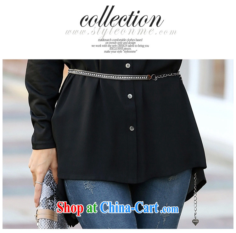 The load-ting zhuangting -- autumn 2015 new Korean large, female, long-long-sleeved T-shirt snow woven lapel shirt 2013 black 5 XL pictures, price, brand platters! Elections are good character, the national distribution, so why buy now enjoy more preferential! Health