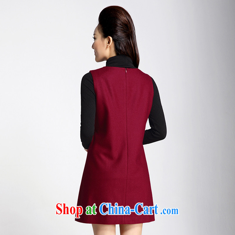 The Mak is the female 2014 winter clothing new thick mm sleeveless dresses red 944104705 5 XL, former Yugoslavia, Mak, and shopping on the Internet