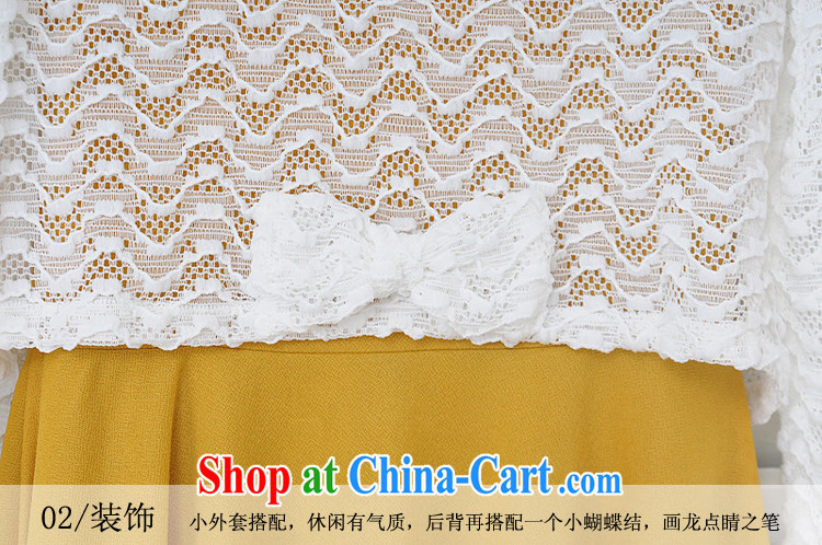 The package mail XL lady two-piece dresses 2014 new spring loaded lace long-sleeved shawl vest skirt solid professional lady yellow 4 XL approximately 175 - 185 Jack pictures, price, brand platters! Elections are good character, the national distribution, so why buy now enjoy more preferential! Health