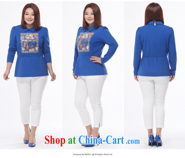 MsShe XL solid long-sleeved T-shirt blue 6 XL pictures, price, brand platters! Elections are good character, the national distribution, so why buy now enjoy more preferential! Health