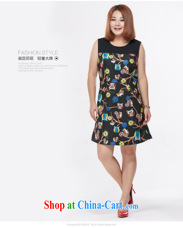 MsShe XL girls 2015 new summer round-collar stamp beauty graphics thin aura vest dress 2387 black 6 XL pictures, price, brand platters! Elections are good character, the national distribution, so why buy now enjoy more preferential! Health