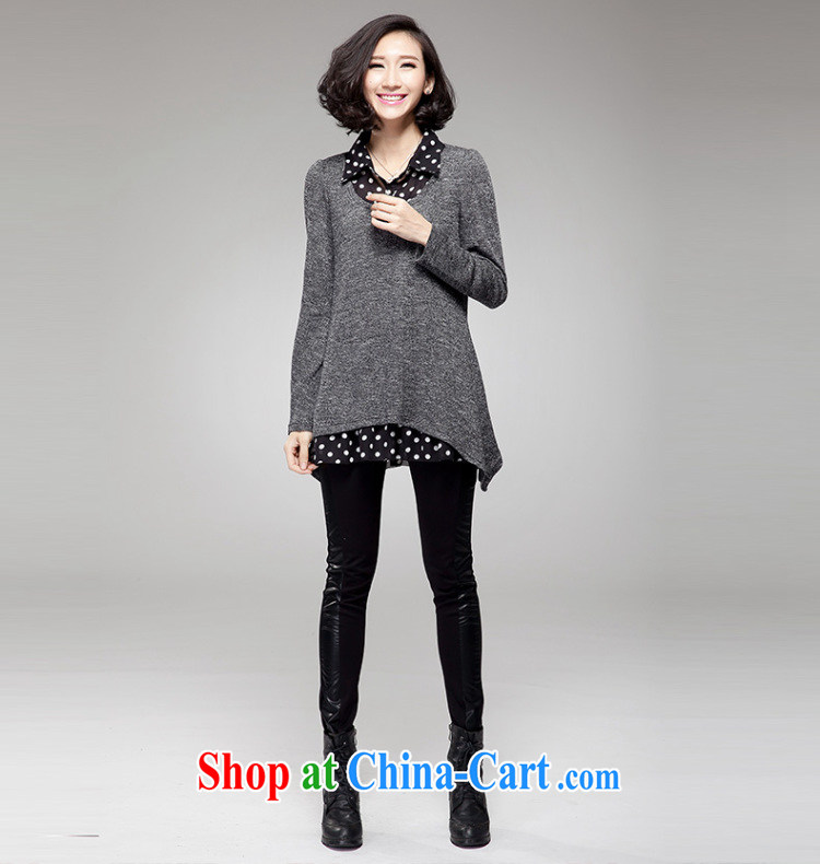 1000 double Yi Su-XL women mm thick loose video thin shirt lapel knit-leave two Q 5052 gray XXXXXL pictures, price, brand platters! Elections are good character, the national distribution, so why buy now enjoy more preferential! Health