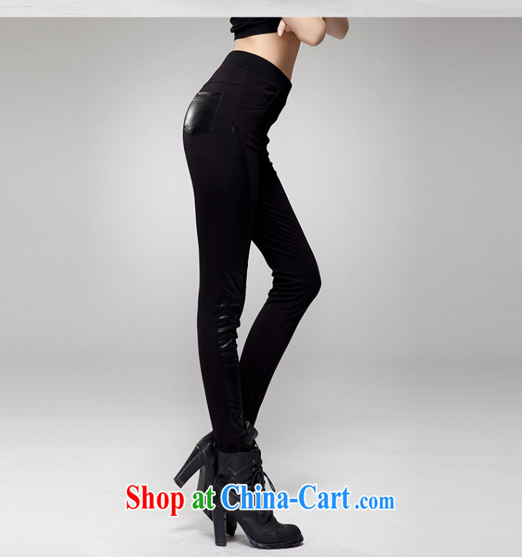 1000 his Yi Su-plus fertilizer greatly code Solid pants children, mm thick winter Korean PU leather stitching cultivating graphics gaunt waist pencil trousers Q 830 black XXXXL pictures, price, brand platters! Elections are good character, the national distribution, so why buy now enjoy more preferential! Health