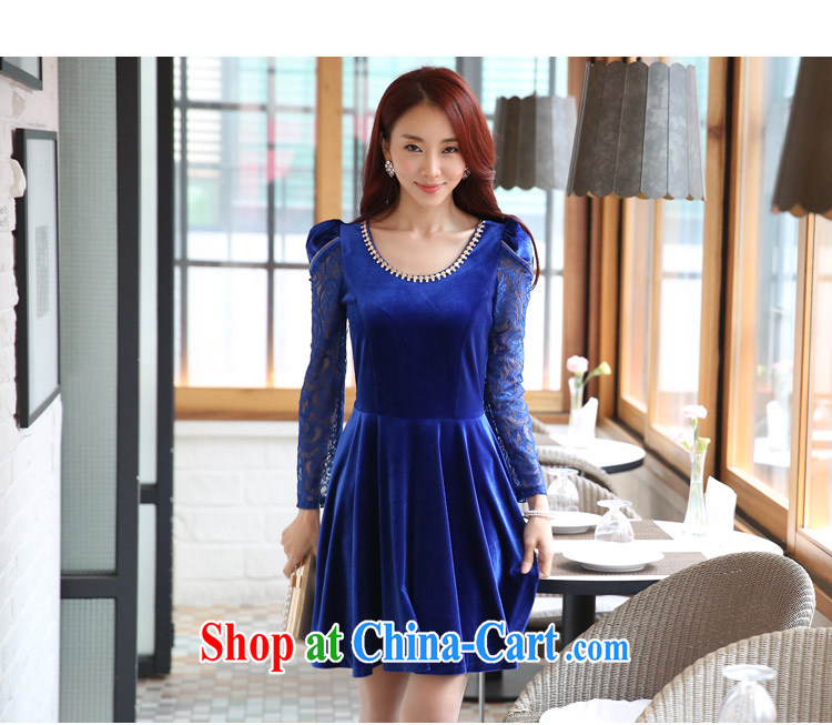 Package e-mail delivery increase code quality, velvet dress Korea and ventricular hypertrophy, elastic bubble long-sleeved ladies video thin solid skirt necklace Round black 3 XL approximately 160 - 180 Jack pictures, price, brand platters! Elections are good character, the national distribution, so why buy now enjoy more preferential! Health