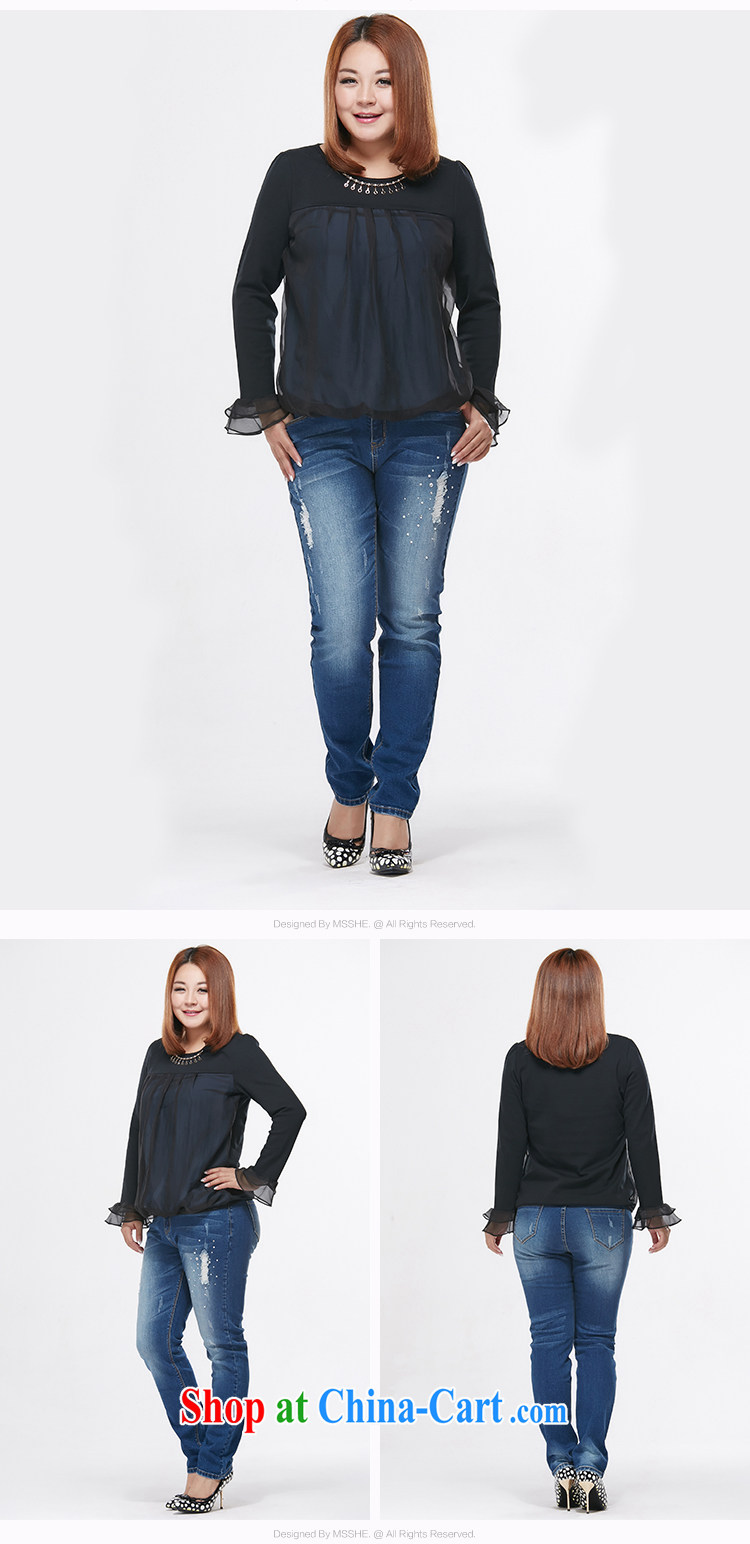 MsShe XL girls 2015 new Korean hot drill, high waist leisure video thin jeans 7882 denim blue T 5 pictures, price, brand platters! Elections are good character, the national distribution, so why buy now enjoy more preferential! Health