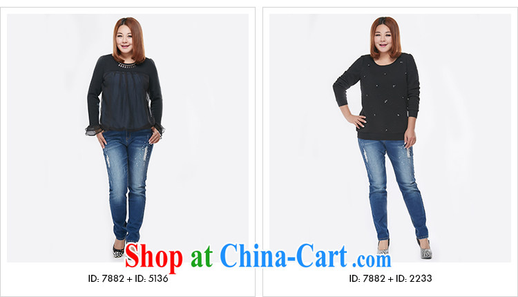 MsShe XL girls 2015 new Korean hot drill, high waist leisure video thin jeans 7882 denim blue T 5 pictures, price, brand platters! Elections are good character, the national distribution, so why buy now enjoy more preferential! Health