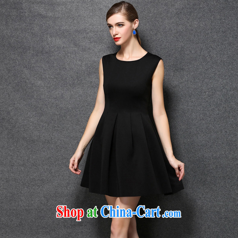 The silk, honey King, female fat MM spring round-collar sleeveless beauty vest bridesmaid dresses the dresses ZZ 2522 black 5 XL (181 jack - 200 jack wear), the population, honey, and shopping on the Internet