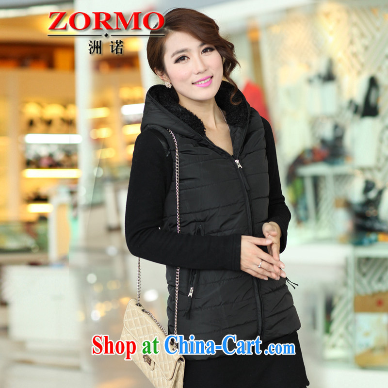 ZORMO winter 2014 new Korean female thick mm King Size, cotton jacket leisure thicken and Ma folder female black 6 XL 185 - 215 jack, ZORMO, shopping on the Internet