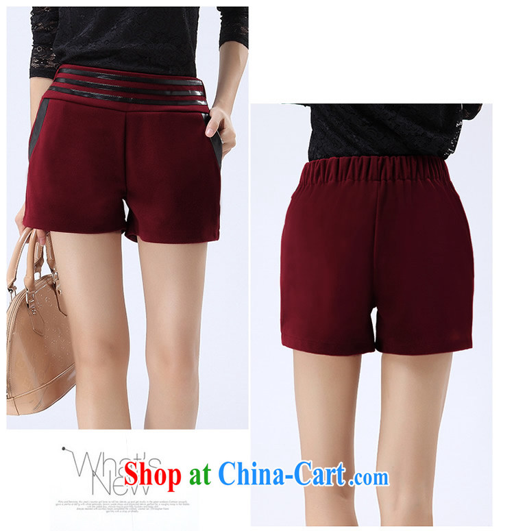 Cheuk-yan Yi Lai film 2014 autumn and winter, the large, high-waist hair is solid and leisure wears pants thick shorts YS 1170 wine red 4 XL pictures, price, brand platters! Elections are good character, the national distribution, so why buy now enjoy more preferential! Health