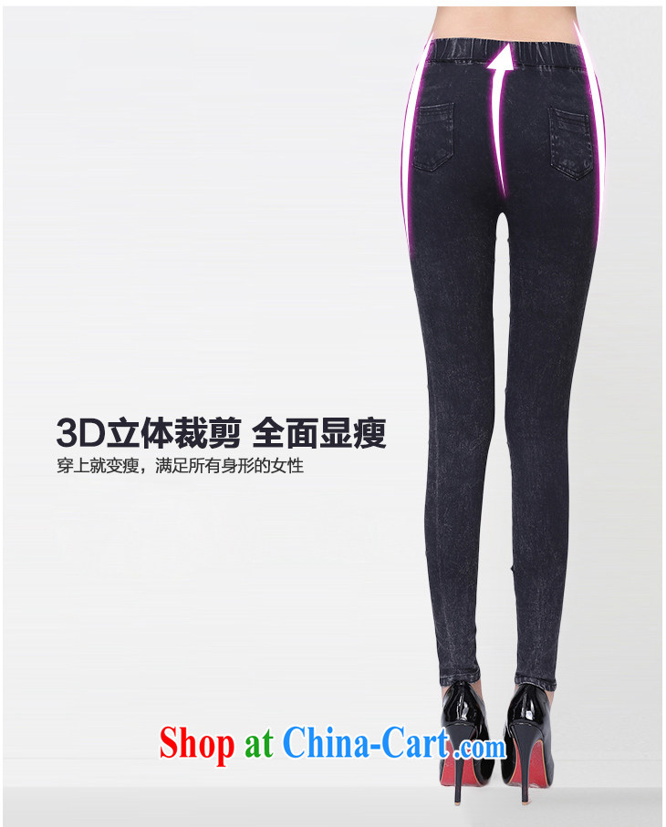 Constitution Yi Korean spring solid Trouser press 2015 new XL wash water stretch cotton female trousers thick mm thick casual jeans thin and pencil pants black 4 XL pictures, price, brand platters! Elections are good character, the national distribution, so why buy now enjoy more preferential! Health