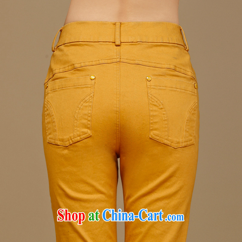 cheer for autumn and winter, the Code women mm thick solid color 100a Video thin and thick XL trousers Item No. 2325 yellow 5 XL, cross-sectoral provision (qisuo), and, on-line shopping