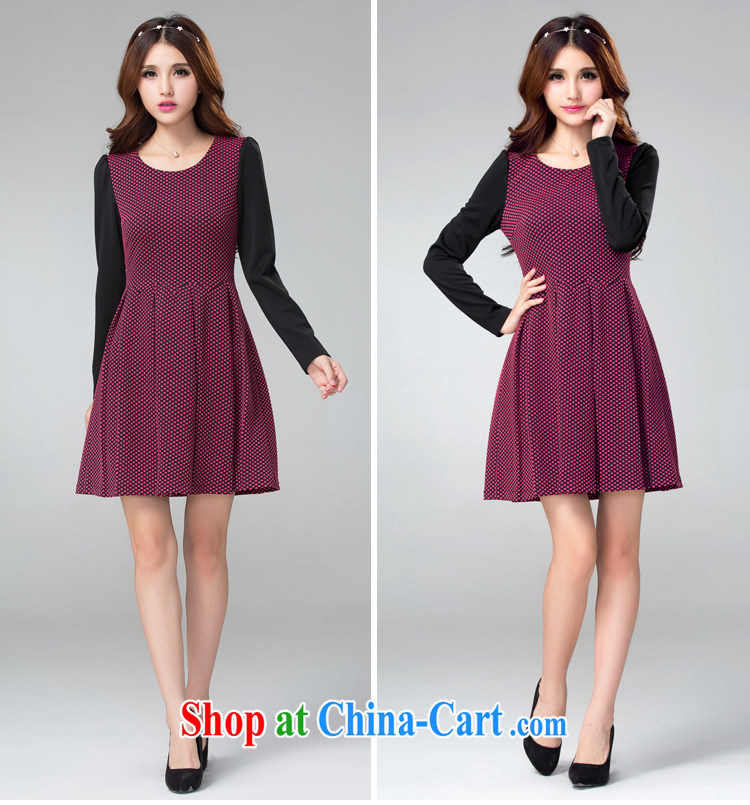 cheer for autumn and winter, the Code women mm thick European tile graphics thin XL long-sleeved thick dress number 2338 Magenta 5XL pictures, price, brand platters! Elections are good character, the national distribution, so why buy now enjoy more preferential! Health