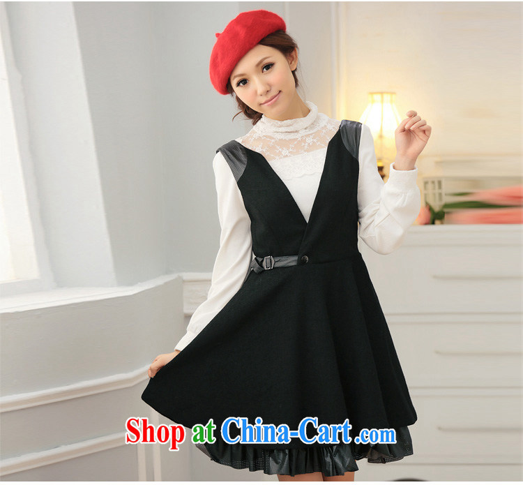 Constitution, 2015 winter clothing XL new, thick hair that spell, ultra-large high visibility vest skirt fat, thick sister Korean lady style long-sleeved dresses black S pictures, price, brand platters! Elections are good character, the national distribution, so why buy now enjoy more preferential! Health