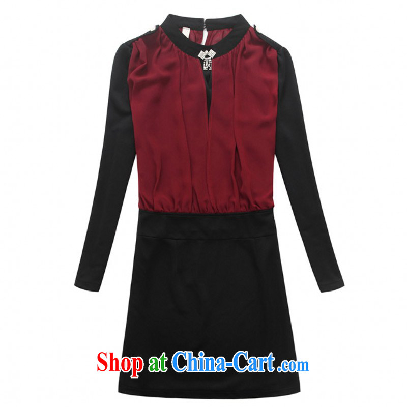 The delivery package as soon as possible e-mail is the XL female dresses spring New Name aristocratic ladies wigs two-piece tile collision color OL skirt black 3 XL 170 - 185 jack, land is still the garment, and shopping on the Internet