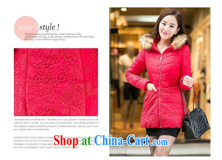 ZORMO winter 2014 new Korean female lace stitching thick mm and indeed XL quilted coat girls thick warm jacket black 6 XL pictures, price, brand platters! Elections are good character, the national distribution, so why buy now enjoy more preferential! Health