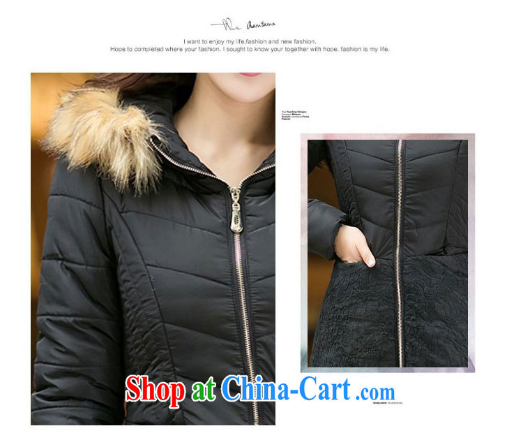 ZORMO winter 2014 new Korean female lace stitching thick mm and indeed XL quilted coat girls thick warm jacket black 6 XL pictures, price, brand platters! Elections are good character, the national distribution, so why buy now enjoy more preferential! Health