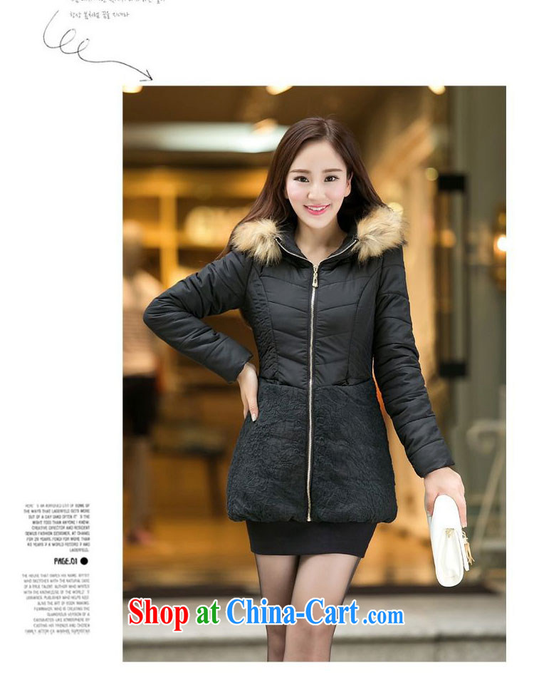 ZORMO winter 2014 new Korean female lace stitching thick mm and indeed XL quilted coat girls thick warm jacket black 6 XL pictures, price, brand platters! Elections are good character, the national distribution, so why buy now enjoy more preferential! Health