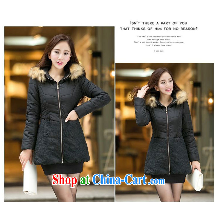 ZORMO winter 2014 new Korean female lace stitching thick mm and indeed XL quilted coat girls thick warm jacket black 6 XL pictures, price, brand platters! Elections are good character, the national distribution, so why buy now enjoy more preferential! Health