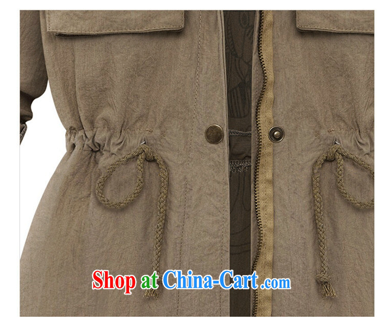 The sea 2014 autumn and winter with new stylish large, female thick mm video thin-waist lapel 7 cuffs wind jacket 2069 #sjl khaki XXXL pictures, price, brand platters! Elections are good character, the national distribution, so why buy now enjoy more preferential! Health