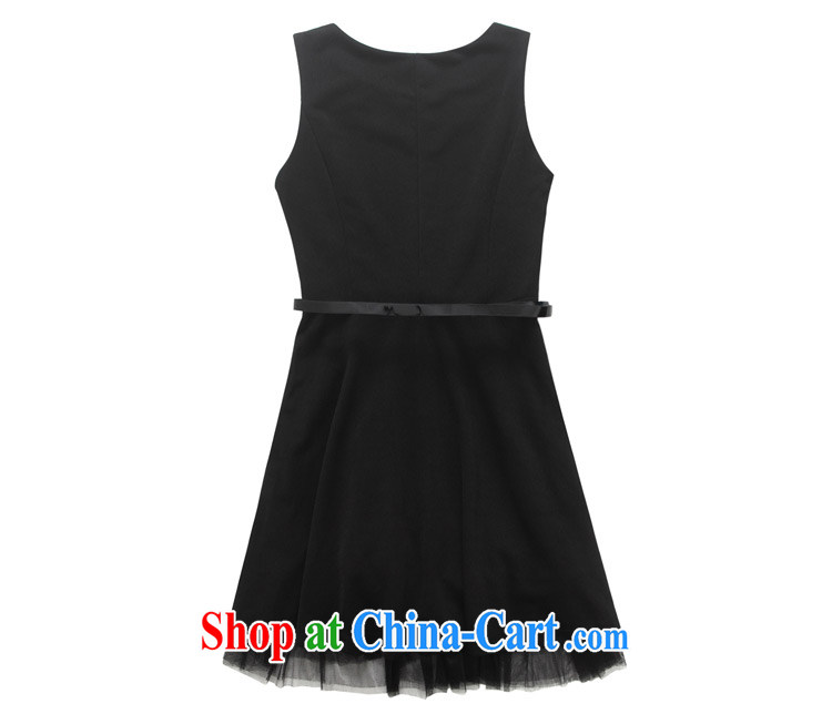 Constitution Yi Korean thick sister women 2015 black round neck, shoulder sleeveless vest skirt video thin solid skirt large XL dress dress (with a black 2XL 140 - 160 Jack pictures, price, brand platters! Elections are good character, the national distribution, so why buy now enjoy more preferential! Health