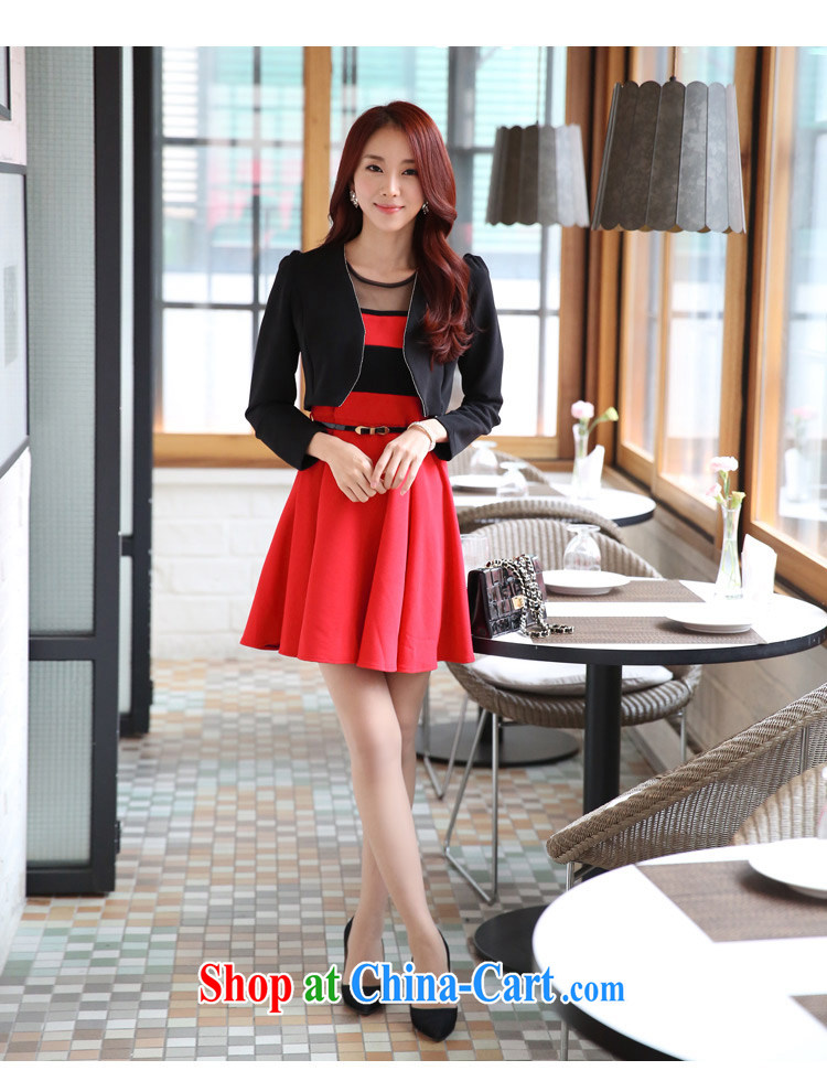 Constitution Yi Korean version of the new, 2015 pure the aging skirt long-sleeved video skinny shawl + vest skirt two piece dresses XL dress black T-shirt + red petticoat XL 3 160 - 180 Jack pictures, price, brand platters! Elections are good character, the national distribution, so why buy now enjoy more preferential! Health