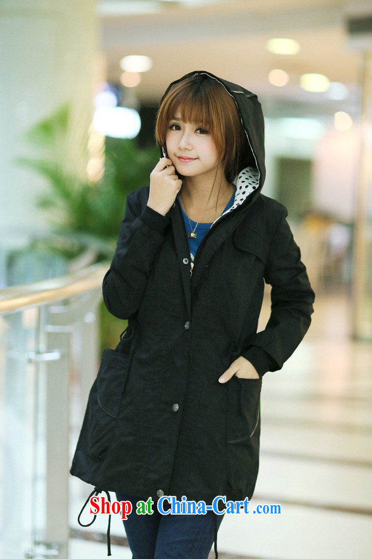 Zhang Lin , the Code women mm thick 2015 autumn and winter, new, long, cultivating Korean fake two drawcord windbreaker graphics thin coat black XL pictures, price, brand platters! Elections are good character, the national distribution, so why buy now enjoy more preferential! Health
