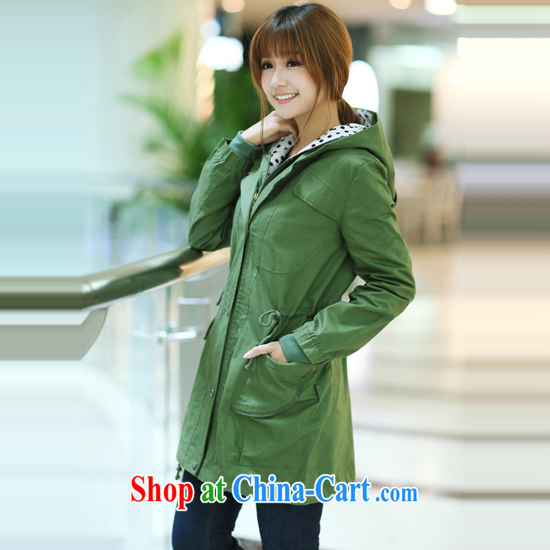 Zhang Lin , the Code women mm thick 2015 autumn and winter, new, long, cultivating Korean fake two drawcord windbreaker graphics thin coat black XL, Zhang Lin (ZHANGLINFEI), online shopping