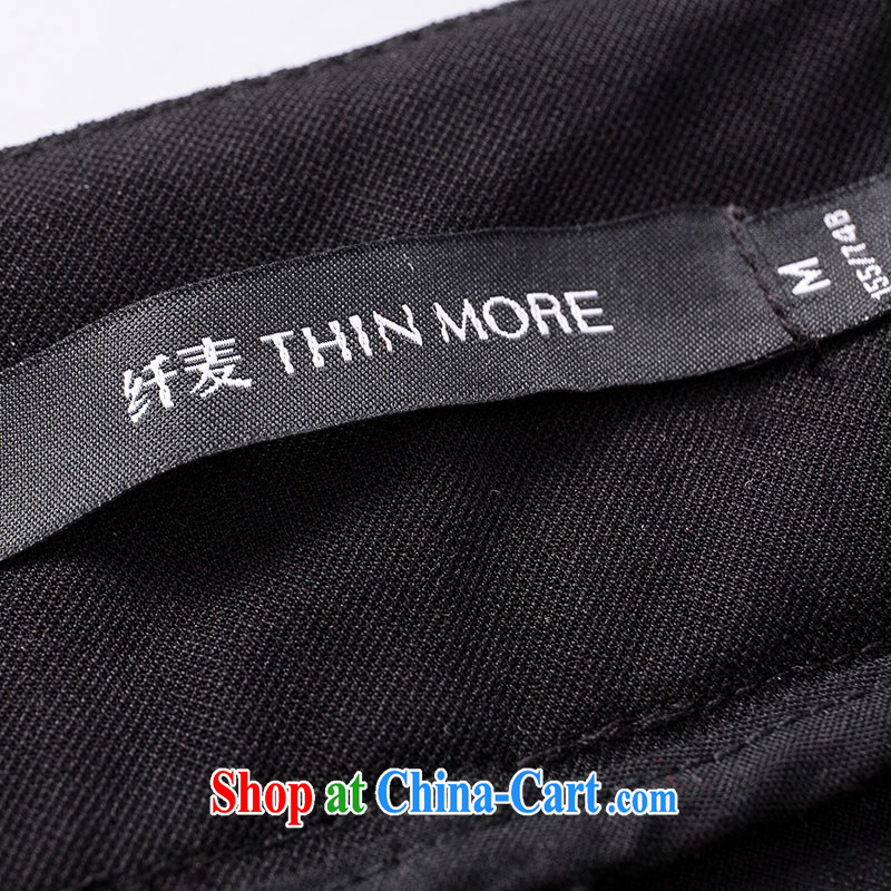 Slim, Mr Big, women winter 2014 the new thick mm stylish vertical streaks graphics thin pants 944091523 black 5 XL, former Yugoslavia, Mak, and shopping on the Internet
